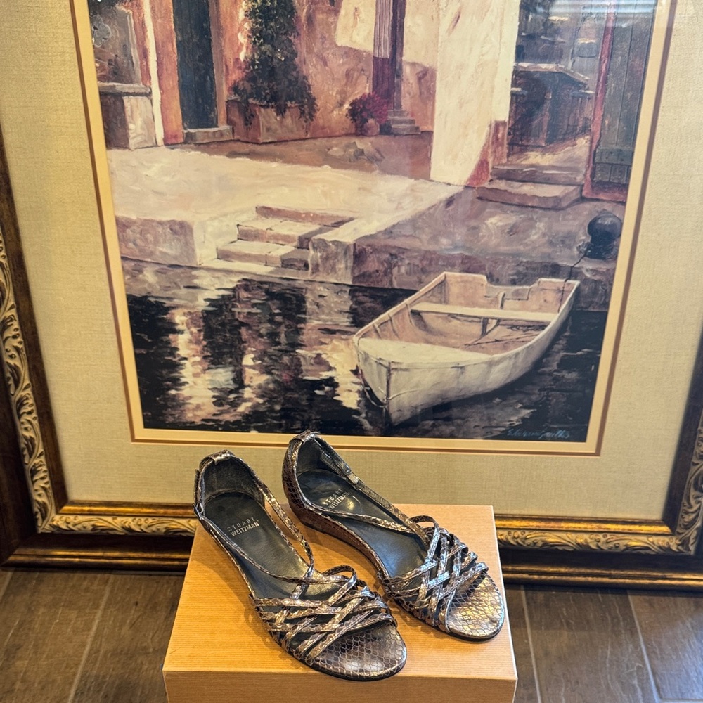 Stuart Weitzman Snakeskin Pattern Flats